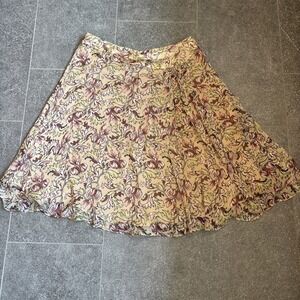 VTG Silk Bohemian Y2K Handkerchief Skirt Midi Dark Romance Flowy Cottage 14
